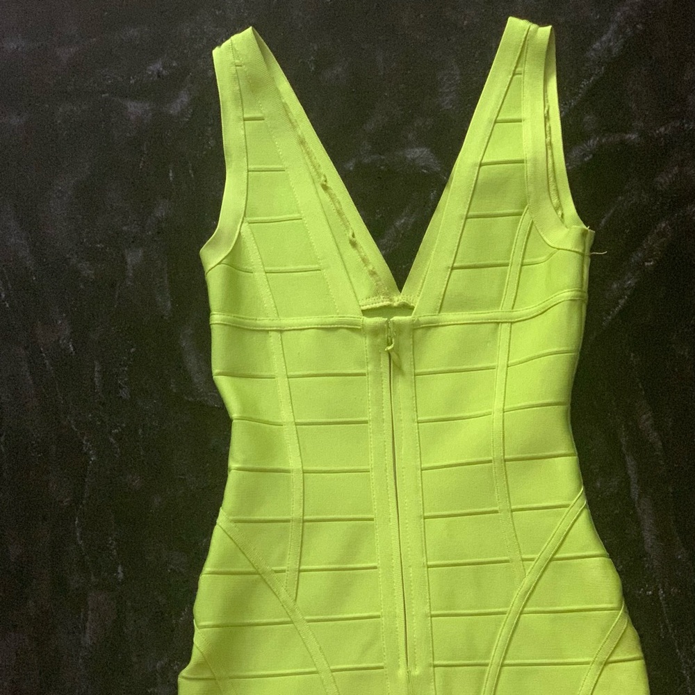 Green bandage dress